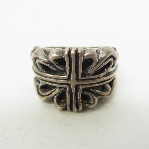 実際に弊社で買取させて頂いたA&G/エーアンドジー ワイドフローラルクロスリング/14号の画像 1枚目