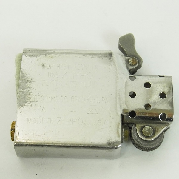 実際に弊社で買取させて頂いたZIPPO/ジッポー HUNTING WORLD/ハンティングワールド ロゴプリント 鏡面加工/98年製の画像 5枚目