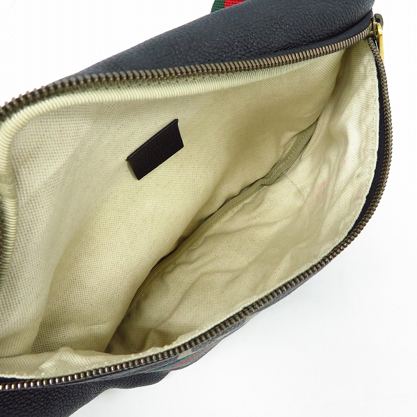 実際に弊社で買取させて頂いたGUCCI/グッチ 2018年 クルーズコレクション ビンテージロゴプリント レザーベルトバッグの画像 3枚目