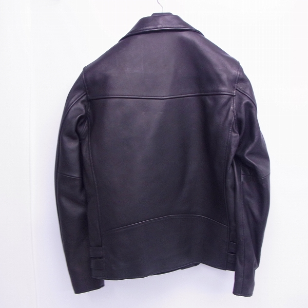 実際に弊社で買取させて頂いたEDIFICE/エディフィス PARIS SAINT-GERMAIN シープスキン ダブルライダース/Sの画像 1枚目