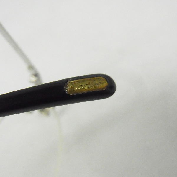 実際に弊社で買取させて頂いたCartier/カルティエ 眼鏡/メガネフレーム ツーポイント フランス製/135の画像 7枚目