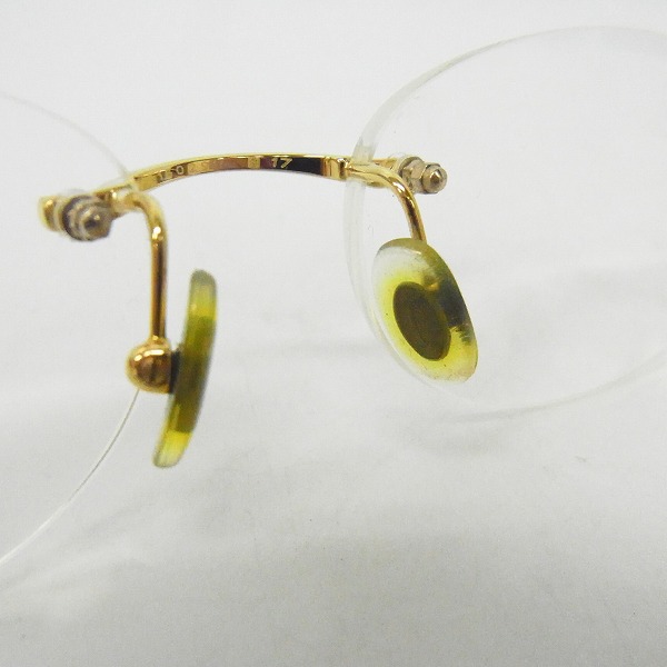 実際に弊社で買取させて頂いたCartier/カルティエ 眼鏡/メガネフレーム ツーポイント フランス製/135の画像 4枚目
