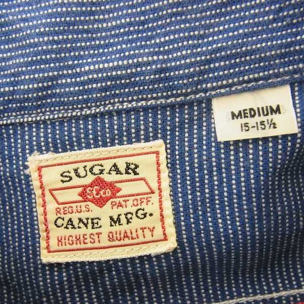 実際に弊社で買取させて頂いたSUGAR CANE/シュガーケーン デニム ワークシャツ/Mの画像 2枚目