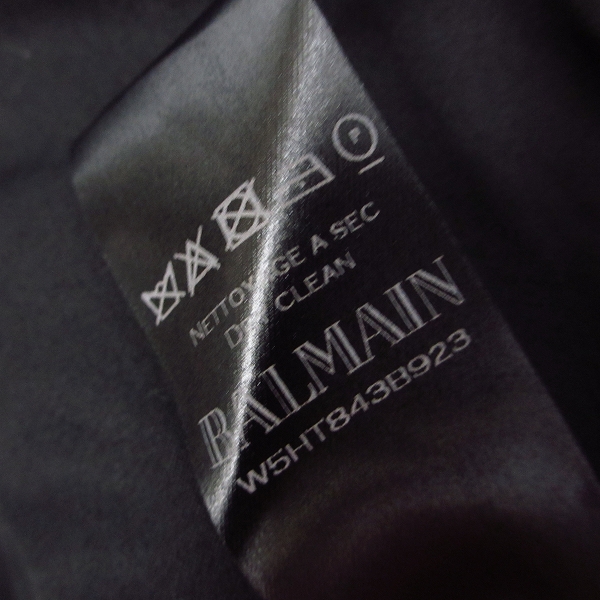 実際に弊社で買取させて頂いたBALMAIN/バルマン 15AW バイカー ダウンジャケット W5HT843B923 Sの画像 6枚目