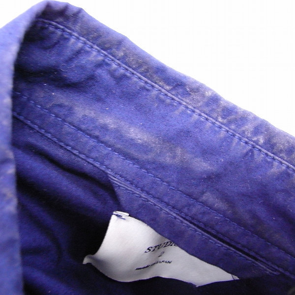 実際に弊社で買取させて頂いたEDIFICE/エディフィス STUDIOUS/ステュディオス他 ストライプ柄/ロング丈/デニムシャツ等 Size：M/L/2/44 4点セットの画像 5枚目