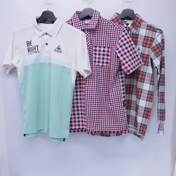 実際に弊社で買取させて頂いたle coq sportif/ルコック・スポルティフ ゴルフウェア 半袖 長袖シャツ/ポロシャツ M 6点セットの画像 2枚目