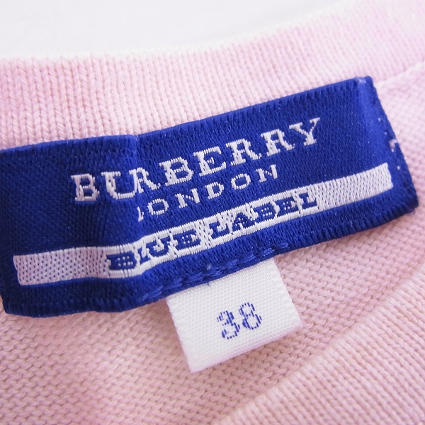 実際に弊社で買取させて頂いたBURBERRY LONDON BLUE LABEL/バーバリーロンドン ブルーレーベル Tシャツ カットソー ノースリーブ  おまとめ4点/38の画像 3枚目