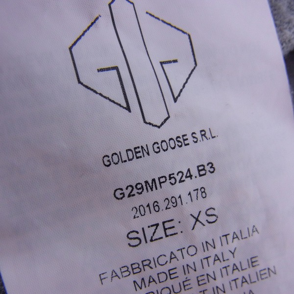 実際に弊社で買取させて頂いたGOLDEN GOOSE DELUXE BRAND/ゴールデングース Tシャツ/XSの画像 4枚目