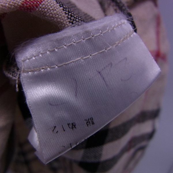 実際に弊社で買取させて頂いたBURBERRY LONDON/バーバリーロンドン チェック柄 ハーフスリーブ/半袖 シャツ Size：13の画像 6枚目