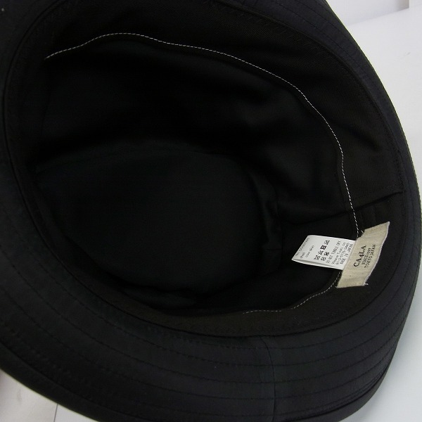 実際に弊社で買取させて頂いたCA4LA/カシラ カウレザー/牛革 中折れ ハット/帽子 ブラックの画像 4枚目