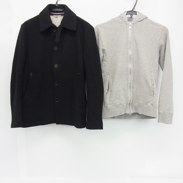 実際に弊社で買取させて頂いたEDIFICE/エディフィス メルトン ボタン ジャケット/ジップアップ パーカー Size：38 2点セット