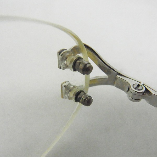 実際に弊社で買取させて頂いたCartier/カルティエ 眼鏡/メガネフレーム ツーポイント フランス製/135の画像 8枚目