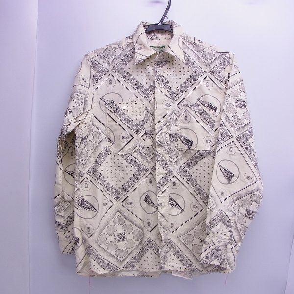実際に弊社で買取させて頂いたSUGAR CANE Light/シュガーケーン ライト 総柄 長袖シャツ/M