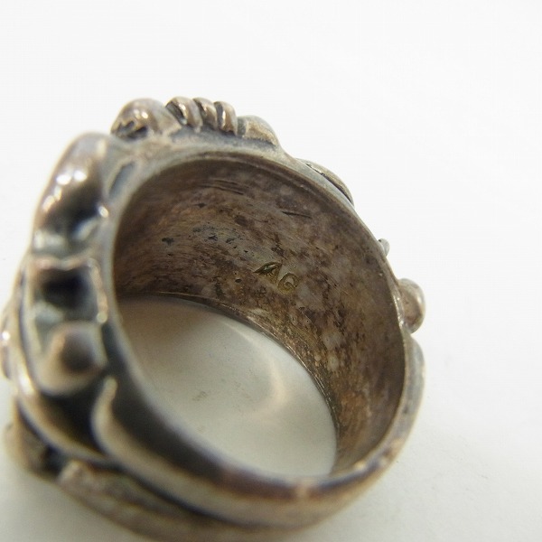 実際に弊社で買取させて頂いたA&G/エーアンドジー ワイドフローラルクロスリング/14号の画像 5枚目