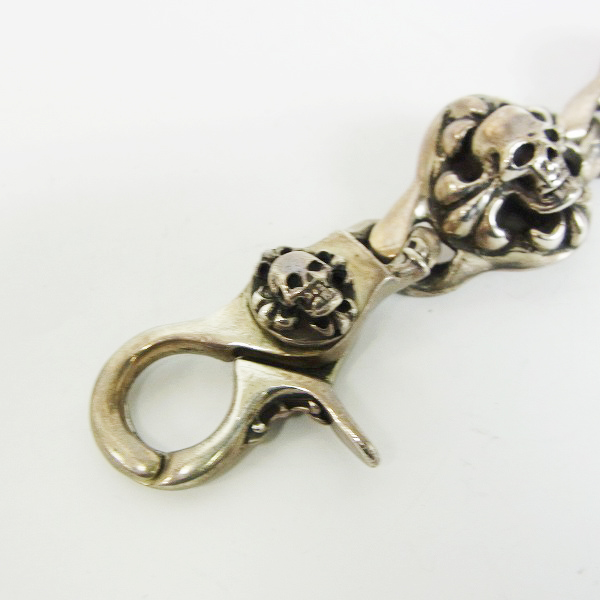 実際に弊社で買取させて頂いたA&G/エーアンドジー スカルオンクロス リンク ブレスレット/5リンクの画像 2枚目