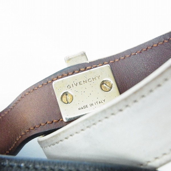 実際に弊社で買取させて頂いたGIVENCHY/ジバンシー Obsedia 2トーン 3連レザーブレスレットの画像 3枚目