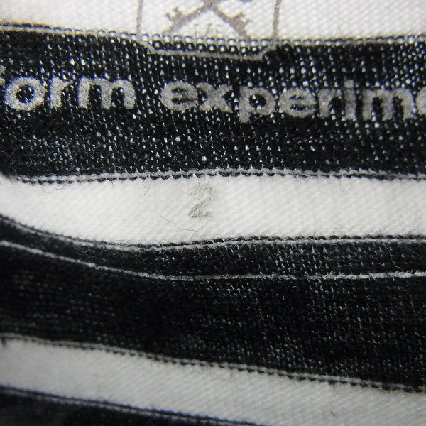 実際に弊社で買取させて頂いたuniform experiment/ユニフォームエクスペリメント スター/ボーダー柄 S/S カットソー/Tシャツ UE-150074/2の画像 3枚目