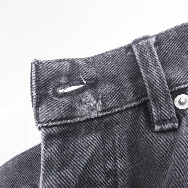 実際に弊社で買取させて頂いたHELMUT LANG/ヘルムートラング ブラックデニムパンツ/ジャケット セットの画像 8枚目