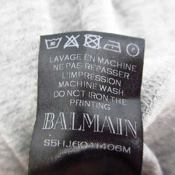 実際に弊社で買取させて頂いたBALMAIN/バルマン Tシャツ カットソー フロントプリント S5HJ6011406M/Sの画像 5枚目