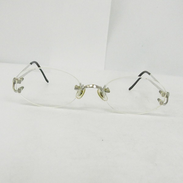 実際に弊社で買取させて頂いたCartier/カルティエ 眼鏡/メガネフレーム ツーポイント フランス製/135の画像 1枚目