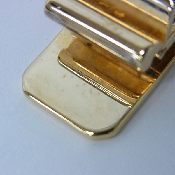 実際に弊社で買取させて頂いたLOEWE/ロエベ レザー型押し マネークリップ ゴールドの画像 5枚目