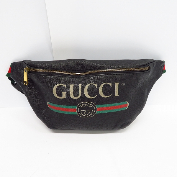 実際に弊社で買取させて頂いたGUCCI/グッチ 2018年 クルーズコレクション ビンテージロゴプリント レザーベルトバッグの画像 0枚目