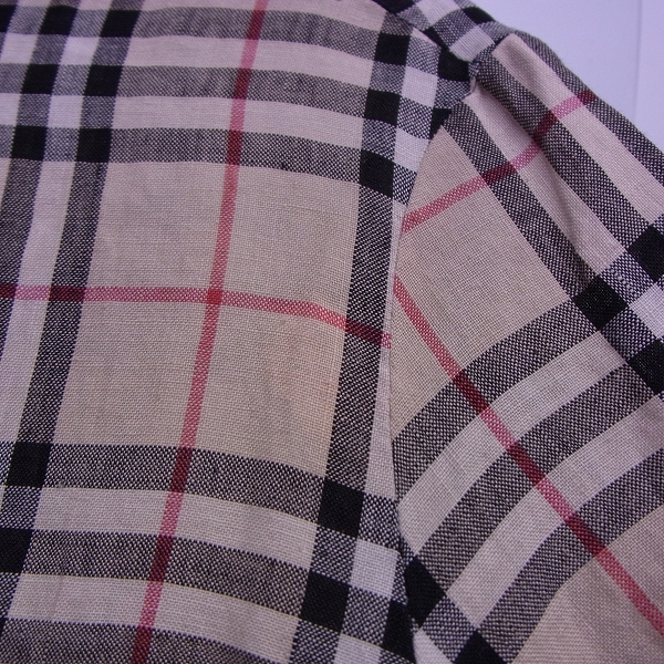 実際に弊社で買取させて頂いたBURBERRY LONDON/バーバリーロンドン チェック柄 ハーフスリーブ/半袖 シャツ Size：13の画像 5枚目