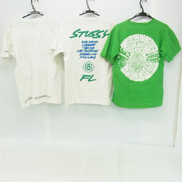 実際に弊社で買取させて頂いたSTUSSY/ステューシー Fragment Designコラボ チャリティ/ワールドツアー等 Tシャツ/M/3点セットの画像 1枚目