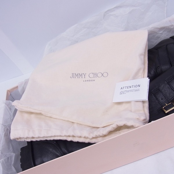 実際に弊社で買取させて頂いたJIMMY CHOO/ジミーチュウ レザーロング ブーツ 247YULE 38の画像 7枚目