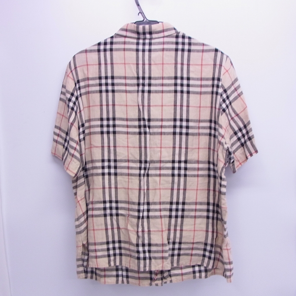 実際に弊社で買取させて頂いたBURBERRY LONDON/バーバリーロンドン チェック柄 ハーフスリーブ/半袖 シャツ Size：13の画像 1枚目