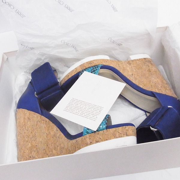 実際に弊社で買取させて頂いたJIMMY CHOO/ジミーチュウ ウェッジソール サンダル /36.5の画像 8枚目