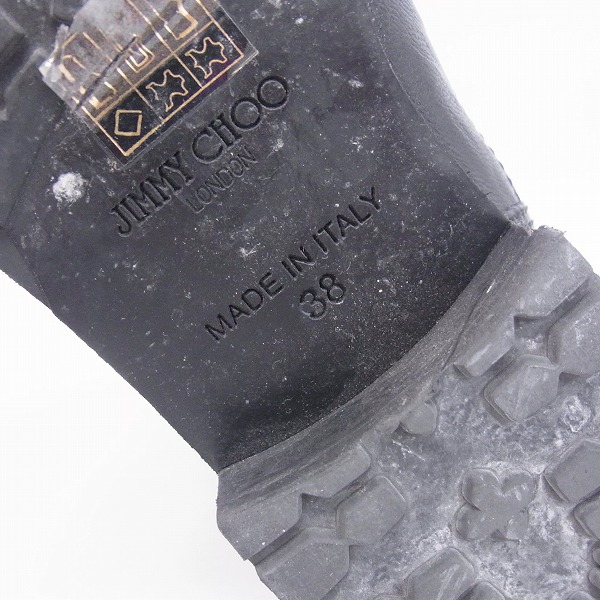 実際に弊社で買取させて頂いたJIMMY CHOO/ジミーチュウ レザーロング ブーツ 247YULE 38の画像 5枚目