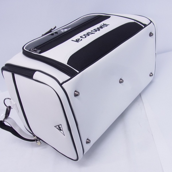 実際に弊社で買取させて頂いた【未使用】Le coq sportif/ルコックスポルティフ 2018 ゴルフ 2WAYボストンバッグ ホワイト/QQBLJA01の画像 2枚目