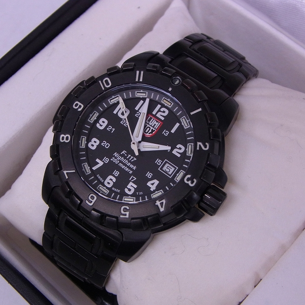 実際に弊社で買取させて頂いたLUMINOX/ルミノックス F-117 ナイトホーク 6400-200 腕時計/黒【動作未確認】