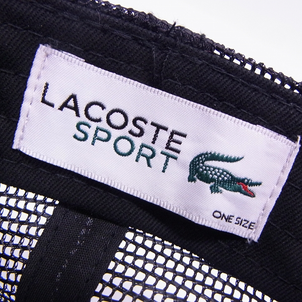 実際に弊社で買取させて頂いたLACOSTE/ラコステ メッシュキャップ ブラックの画像 4枚目