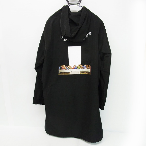 UNDER COVER ロング コーチジャケット 美品 プリント コート Undercoverアンダーカバー 18AW ミドルロングフードコーチジャケット