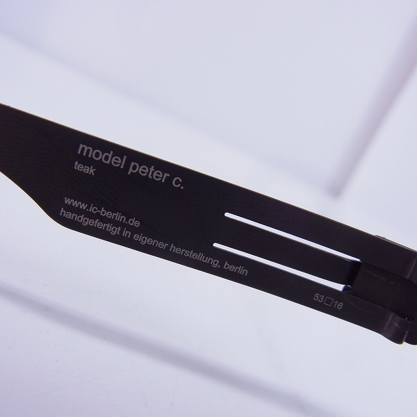 実際に弊社で買取させて頂いたic!berlin/アイシーベルリン peter c/ピーターシー 度入り/眼鏡/メガネフレームの画像 6枚目