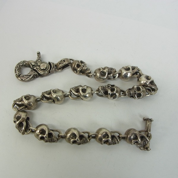 実際に弊社で買取させて頂いたA&G/エーアンドジー スカルリンク ウォレットチェーンの画像 5枚目