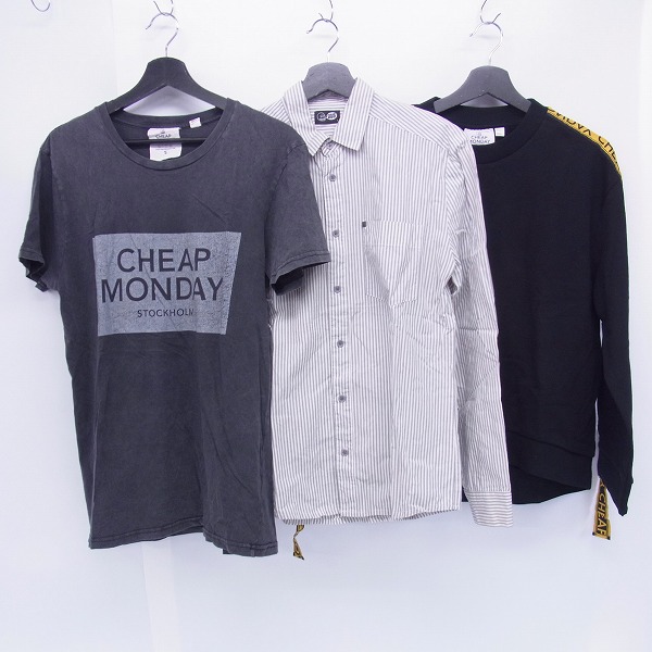 実際に弊社で買取させて頂いたCHEAP MONDAY/チープマンデー 英字プリントTシャツ/長袖シャツ等 7点セットの画像 2枚目