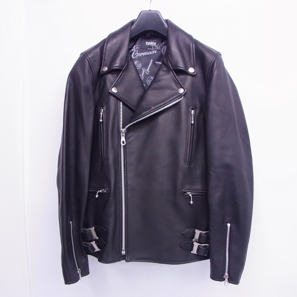 実際に弊社で買取させて頂いたEDIFICE/エディフィス PARIS SAINT-GERMAIN シープスキン ダブルライダース/S