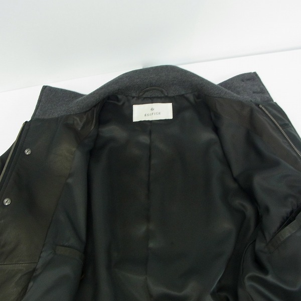実際に弊社で買取させて頂いた【未使用】EDIFICE/エディフィス シープレザージャケット/46の画像 7枚目