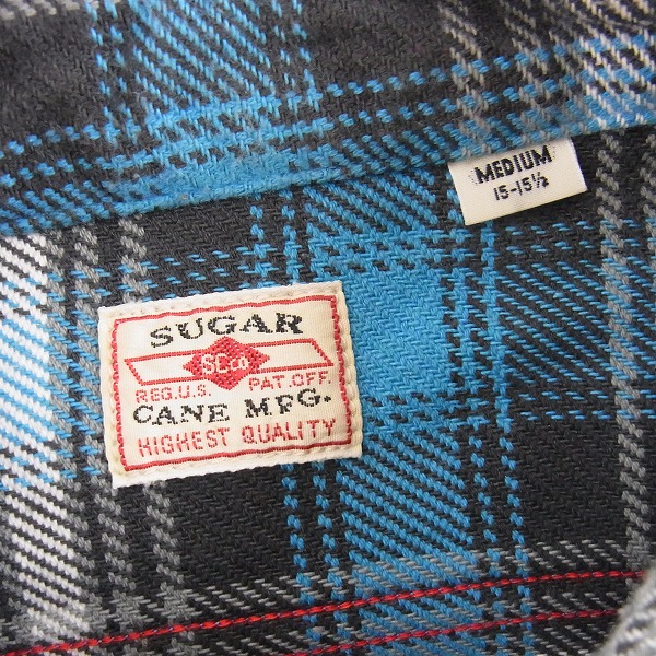 実際に弊社で買取させて頂いたSUGAR CANE/シュガーケーン チェック柄 ウール ワークシャツ/Mの画像 2枚目