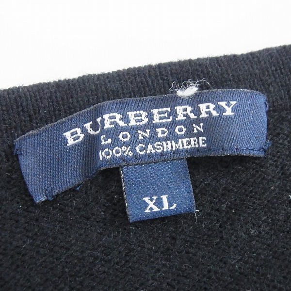実際に弊社で買取させて頂いたBURBERRY LONDON/バーバリーロンドン レディース カシミヤ 半袖クルーネックニット/XLの画像 2枚目