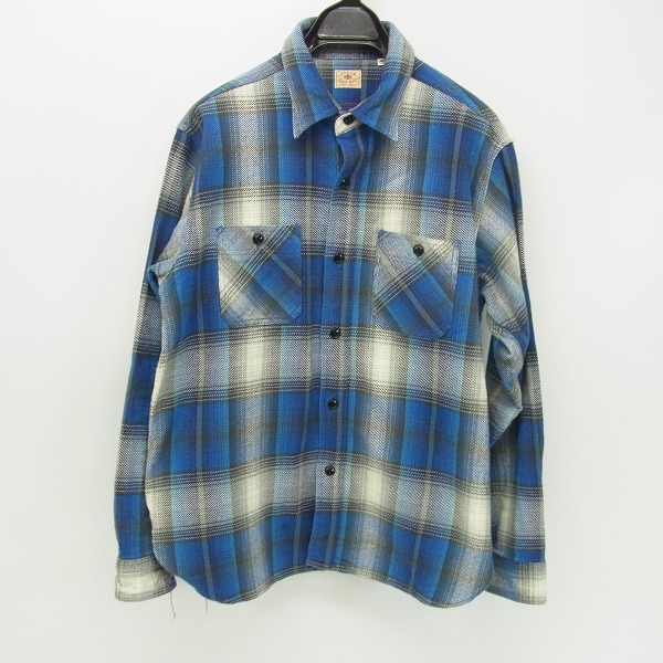実際に弊社で買取させて頂いたSUGAR CANE/シュガーケーン チェック柄 ウール ワークシャツ/M