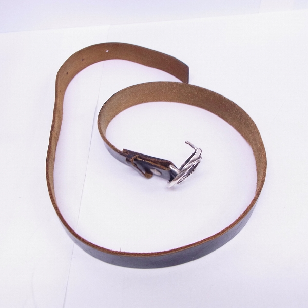 実際に弊社で買取させて頂いたGARNI＆Co/ガルニ スターリングシルバー製 リーフモチーフ バックル/レザーベルトの画像 7枚目