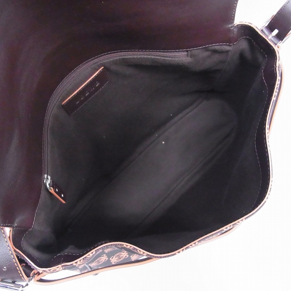 実際に弊社で買取させて頂いたLOEWE/ロエベ アナグラム フラップショルダーバッグ PVCの画像 4枚目