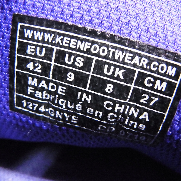 実際に弊社で買取させて頂いたKEEN/キーン JASPER/ジャスパー トレッキングシューズ スニーカー 1274-GNYE/27の画像 5枚目