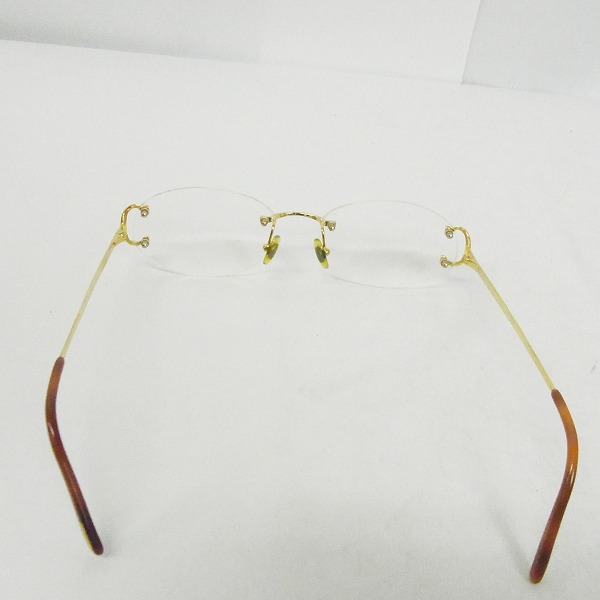 実際に弊社で買取させて頂いたCartier/カルティエ 眼鏡/メガネフレーム ツーポイント フランス製/135の画像 3枚目