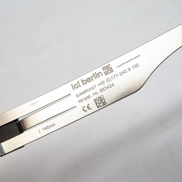 実際に弊社で買取させて頂いたic berlin/アイシーベルリン gilbert t 眼鏡/メガネフレーム の画像 4枚目