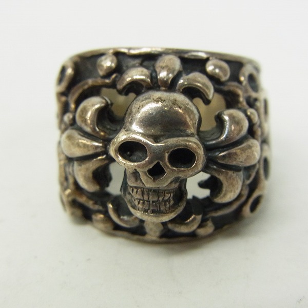 実際に弊社で買取させて頂いたA&G/エーアンドジー スカルオンクロスリング/18.5-19号の画像 1枚目